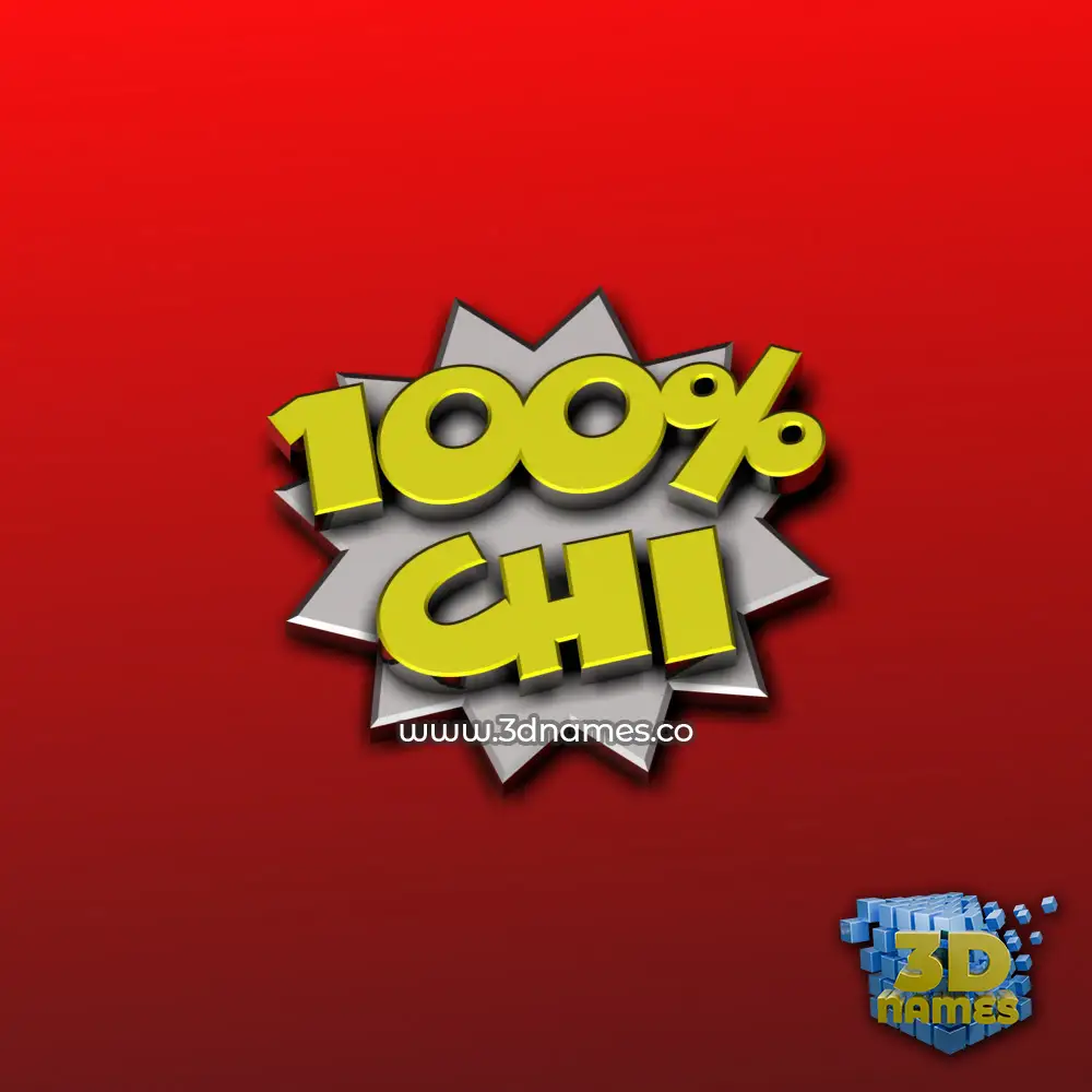 chi in 100 Percent style - 3D name wallpaper