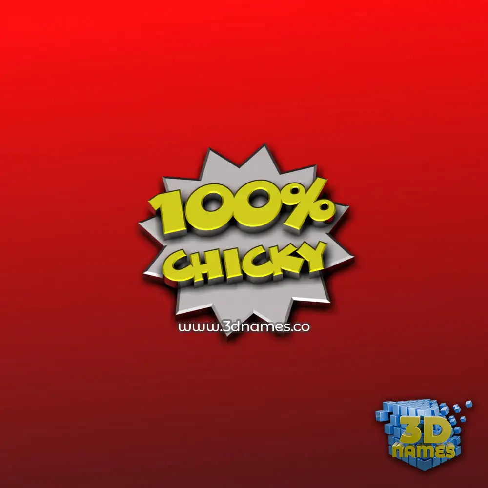 chicky in 100 Percent style - 3D name wallpaper