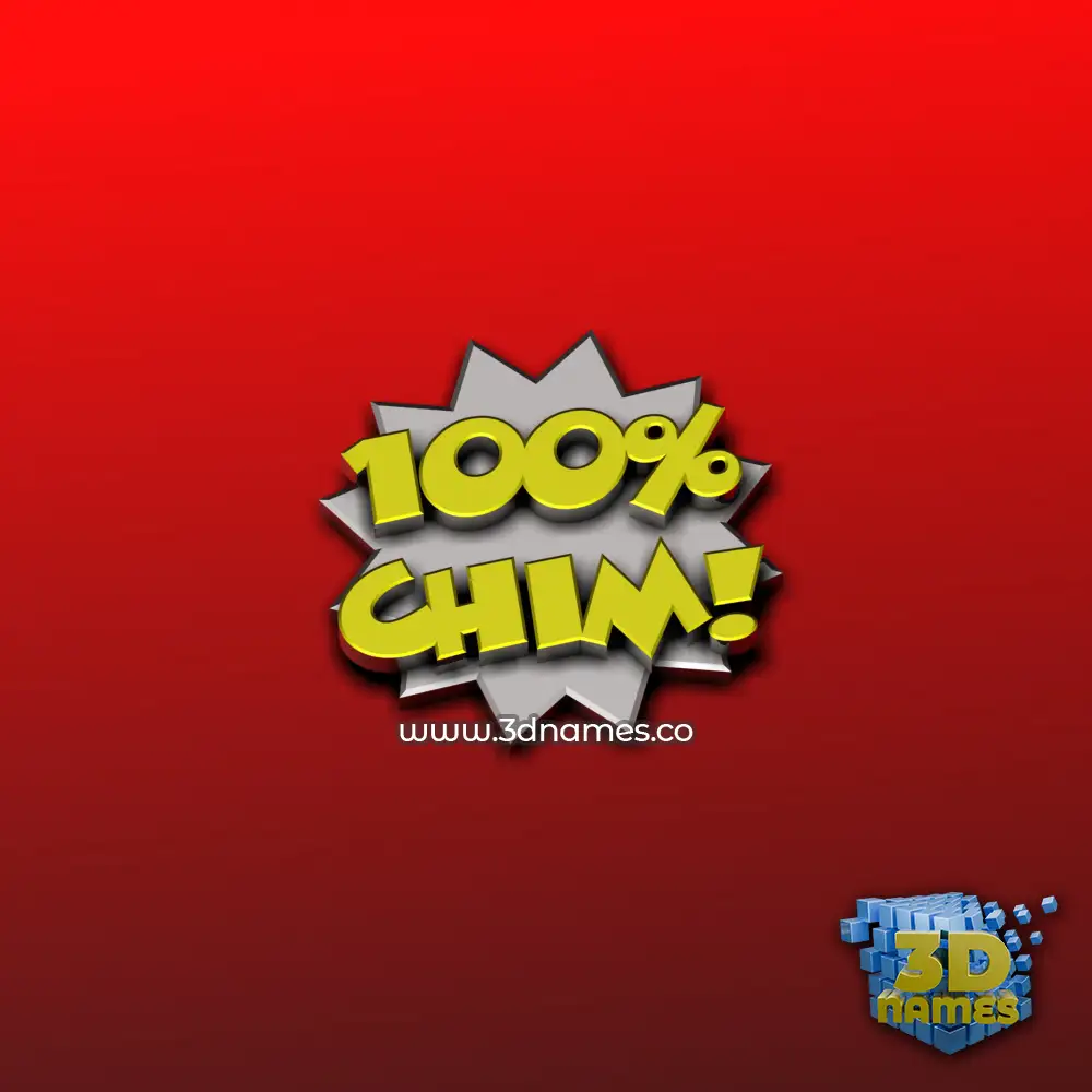 chim in 100 Percent style - 3D name wallpaper