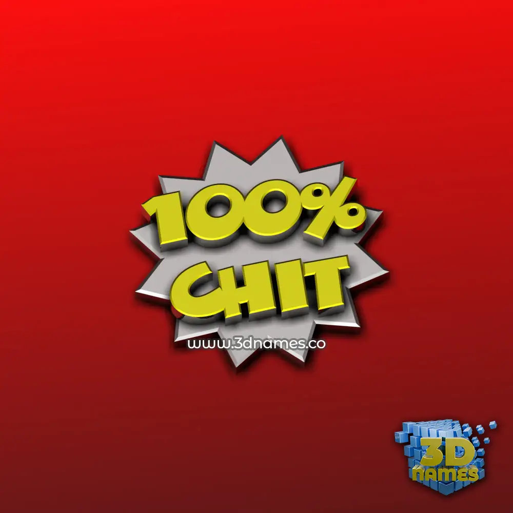 chit in 100 Percent style - 3D name wallpaper