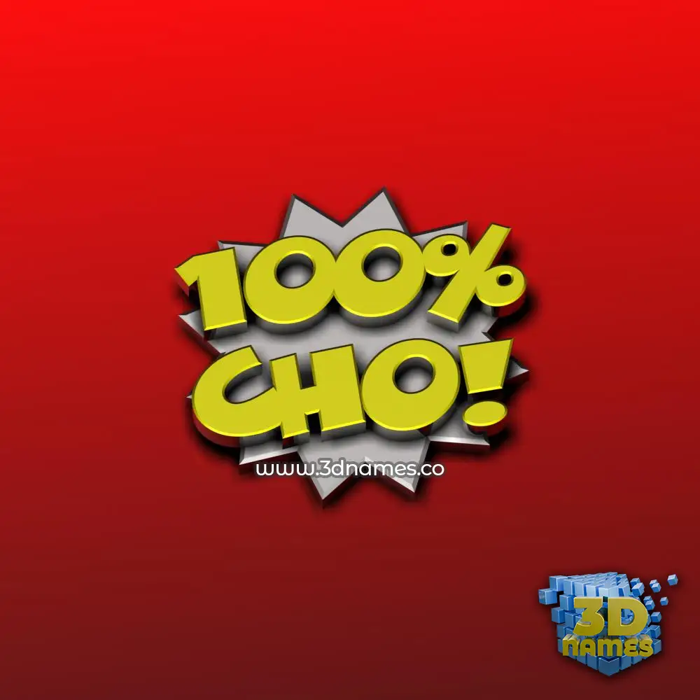 cho in 100 Percent style - 3D name wallpaper