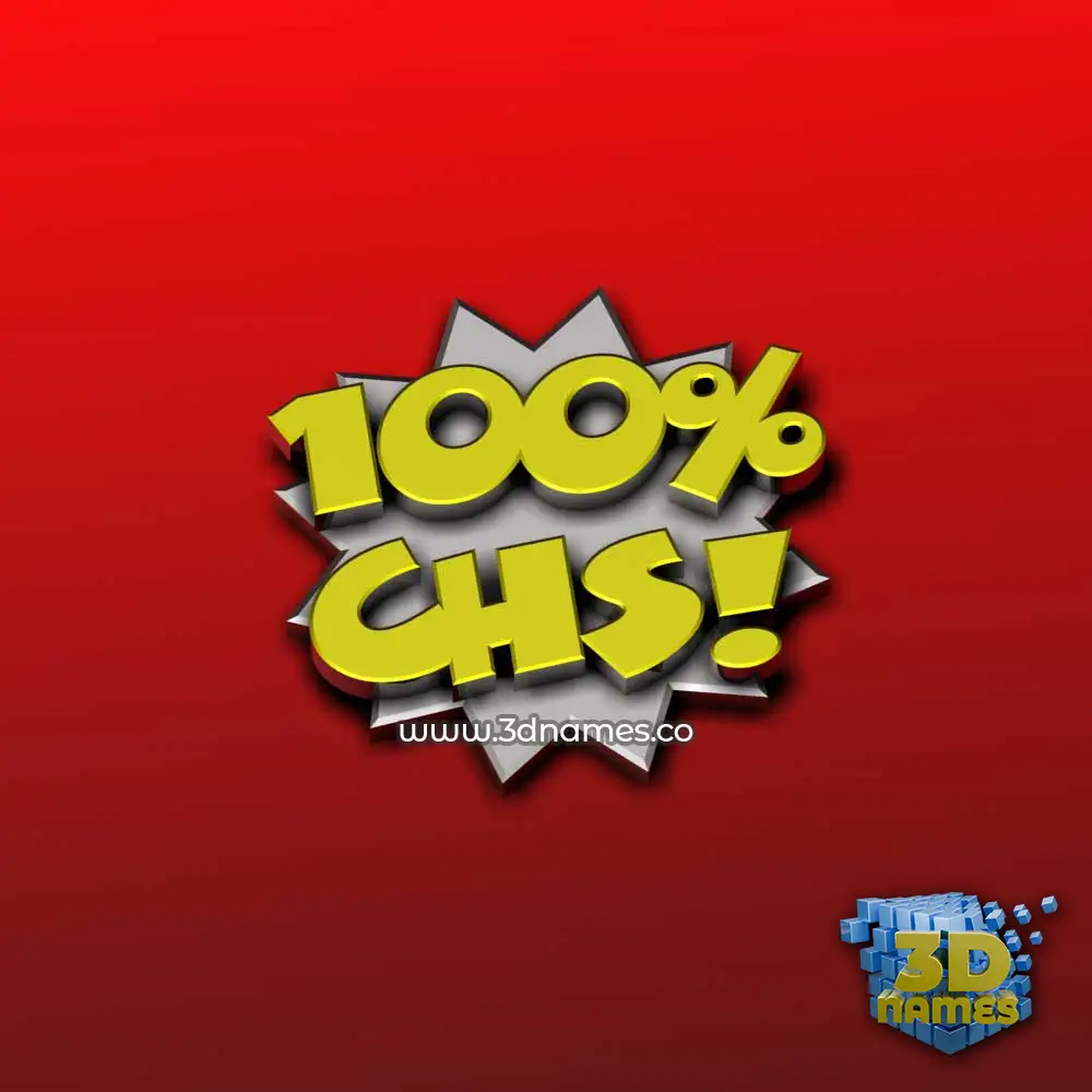 chs in 100 Percent style - 3D name wallpaper