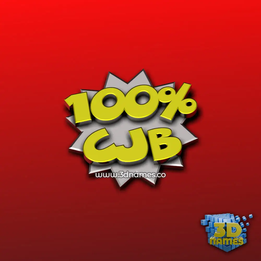 cjb in 100 Percent style - 3D name wallpaper