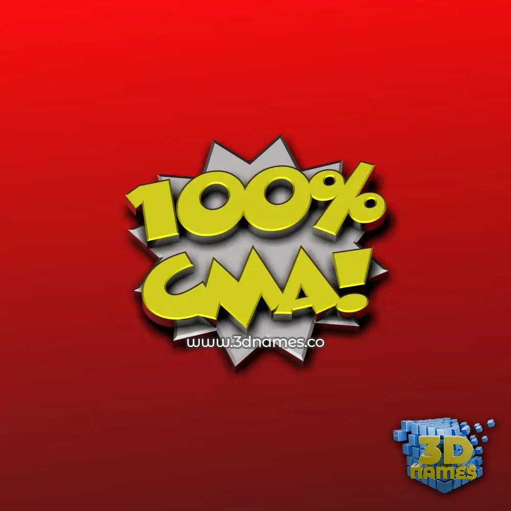 cma in 100 Percent style - 3D name wallpaper