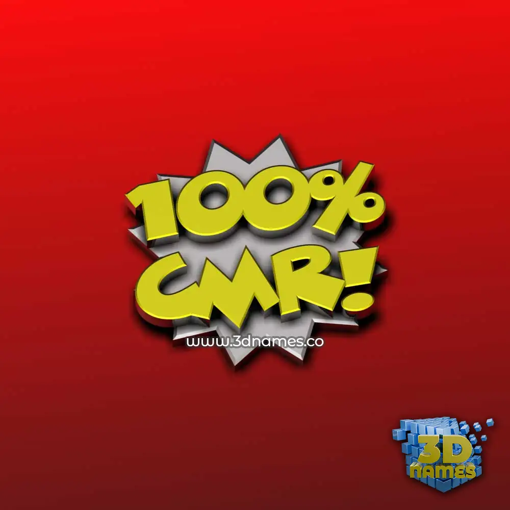 cmr in 100 Percent style - 3D name wallpaper