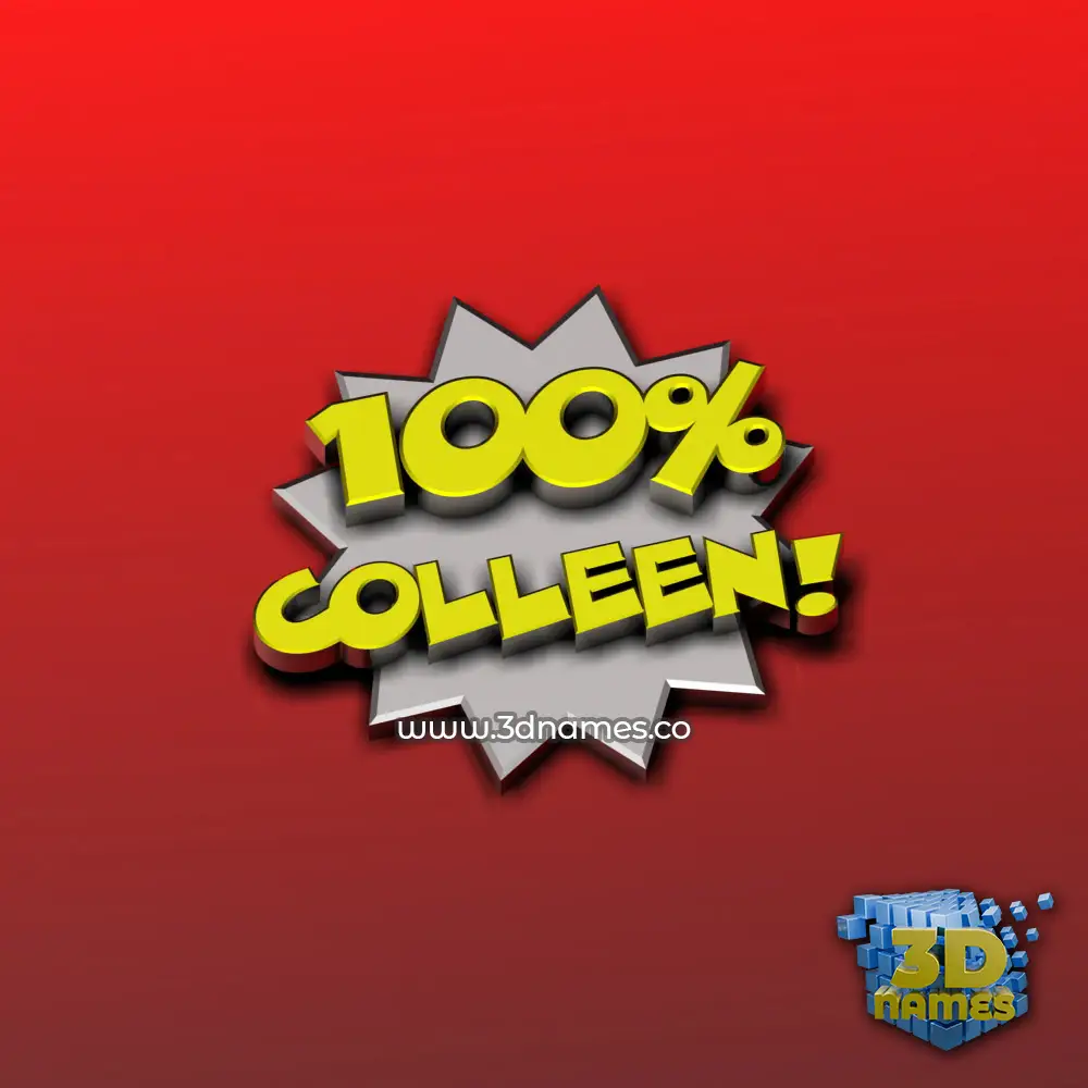 colleen in 100 Percent style - 3D name wallpaper