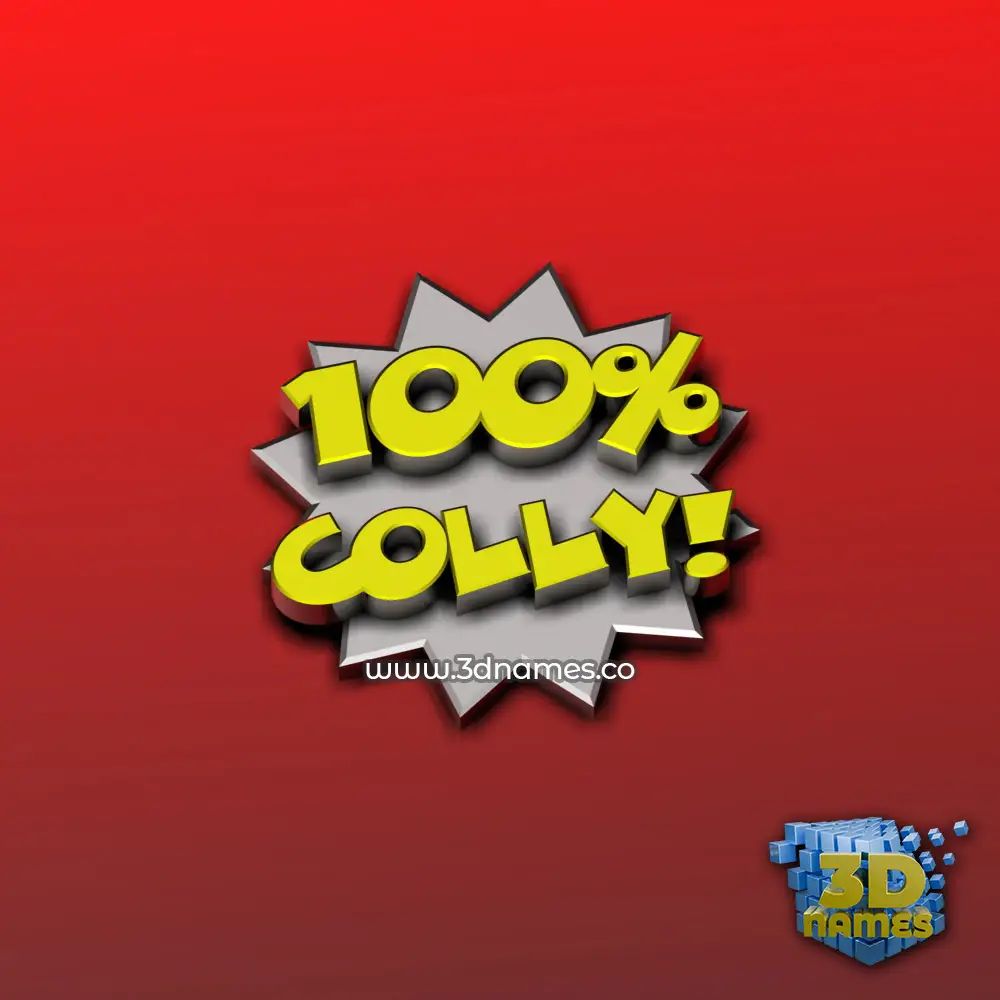 colly in 100 Percent style - 3D name wallpaper