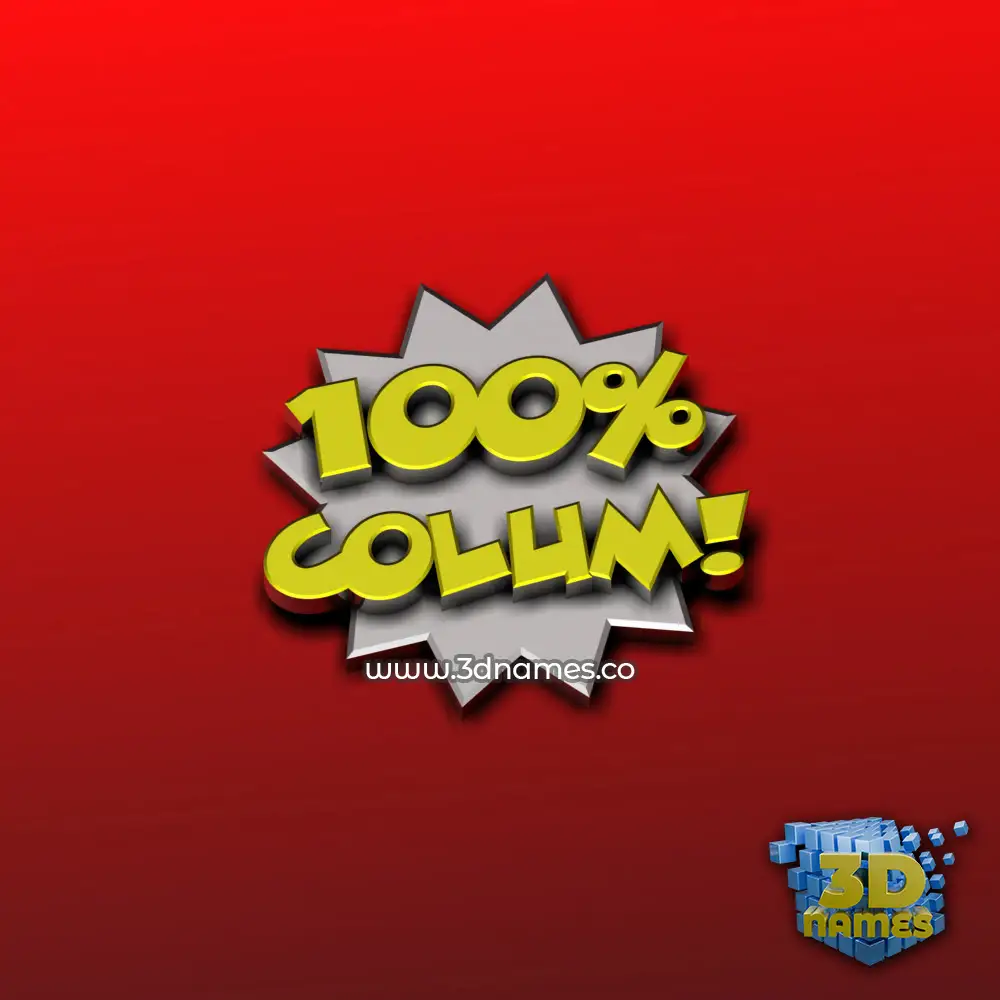 colum in 100 Percent style - 3D name wallpaper