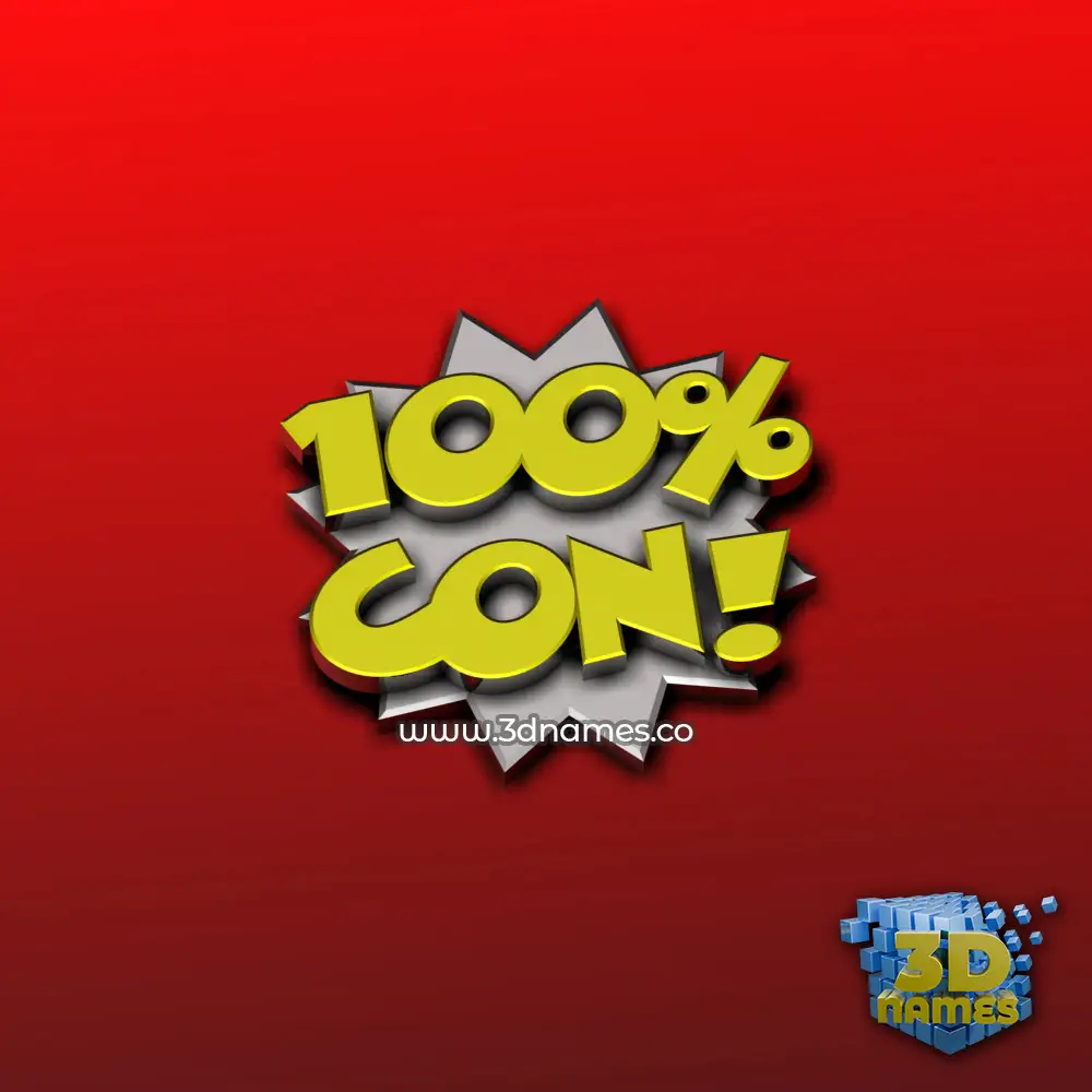 con in 100 Percent style - 3D name wallpaper