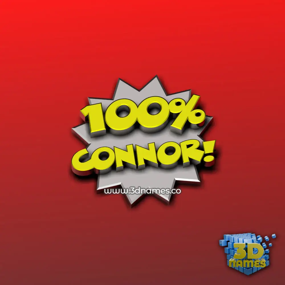 connor in 100 Percent style - 3D name wallpaper