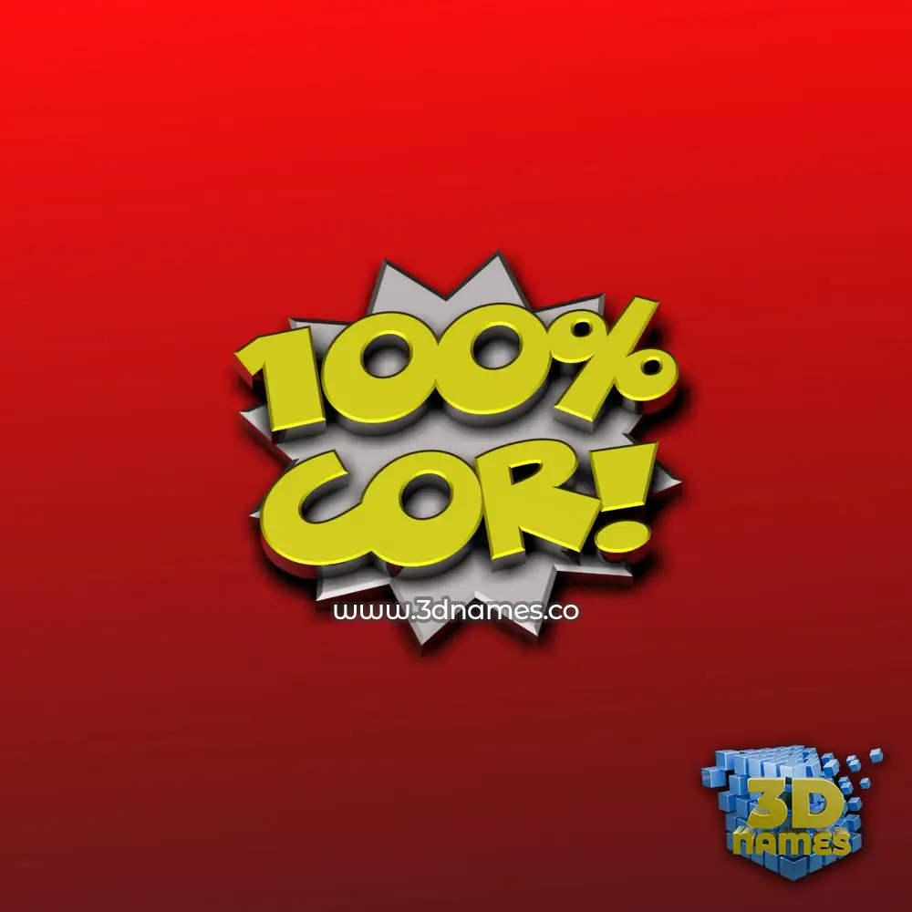 cor in 100 Percent style - 3D name wallpaper