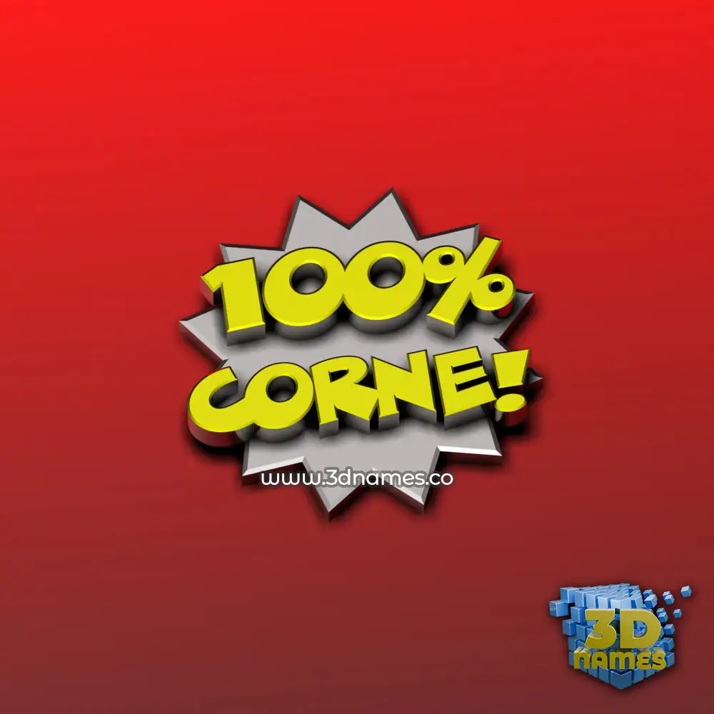 corne in 100 Percent style - 3D name wallpaper