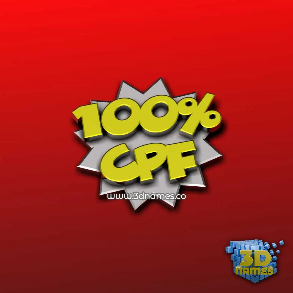 cpf in 100 Percent style - 3D name wallpaper