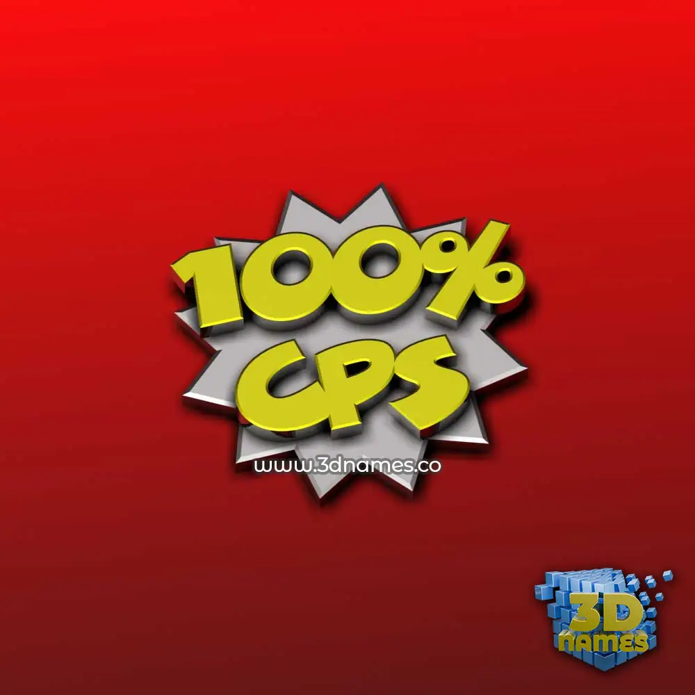 cps in 100 Percent style - 3D name wallpaper