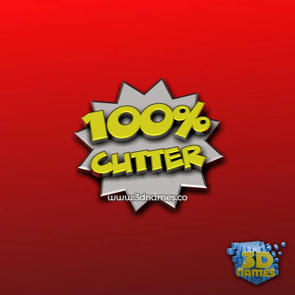 cutter in 100 Percent style - 3D name wallpaper