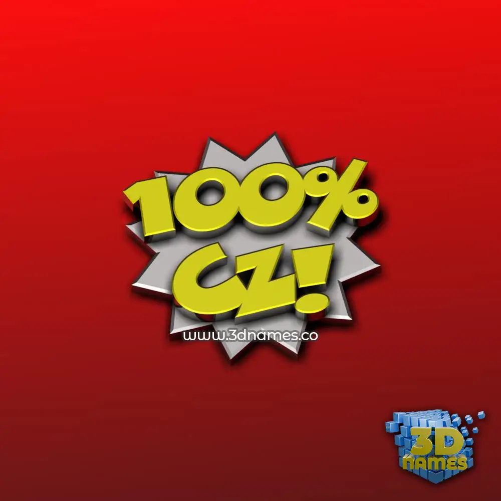 cz in 100 Percent style - 3D name wallpaper