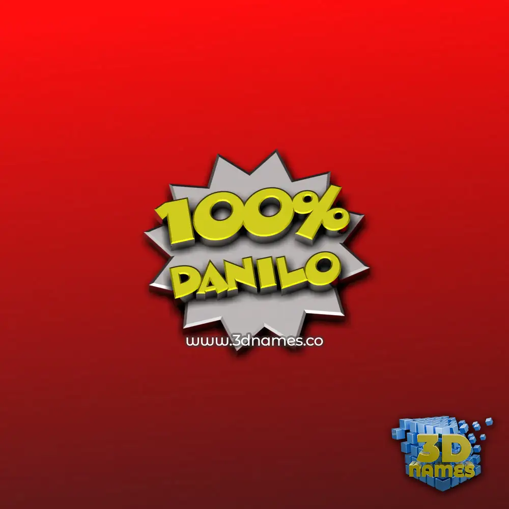 danilo in 100 Percent style - 3D name wallpaper