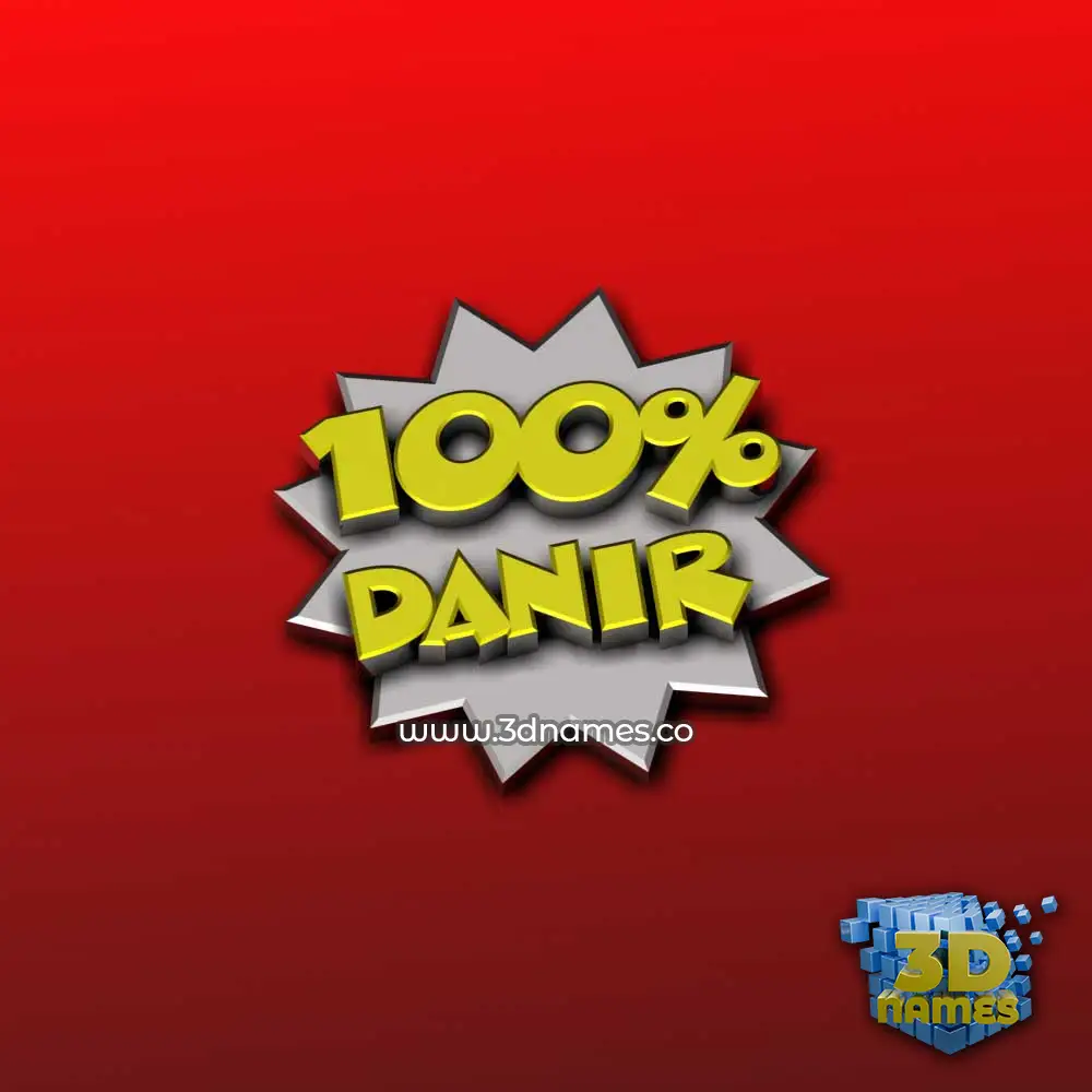 danir in 100 Percent style - 3D name wallpaper