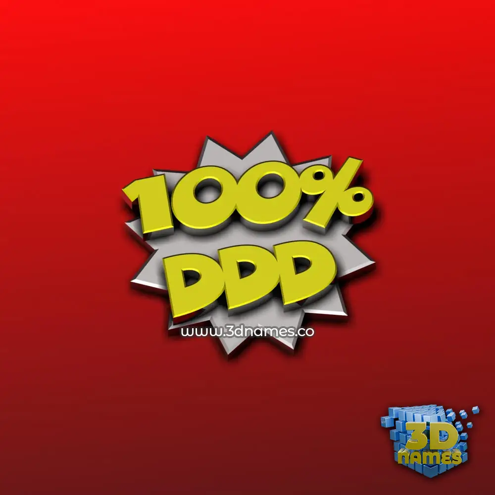 ddd in 100 Percent style - 3D name wallpaper