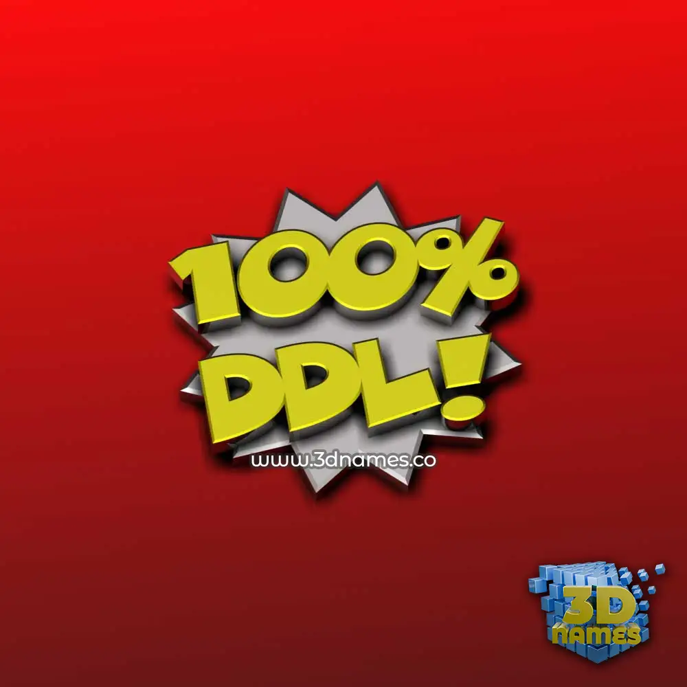 ddl in 100 Percent style - 3D name wallpaper