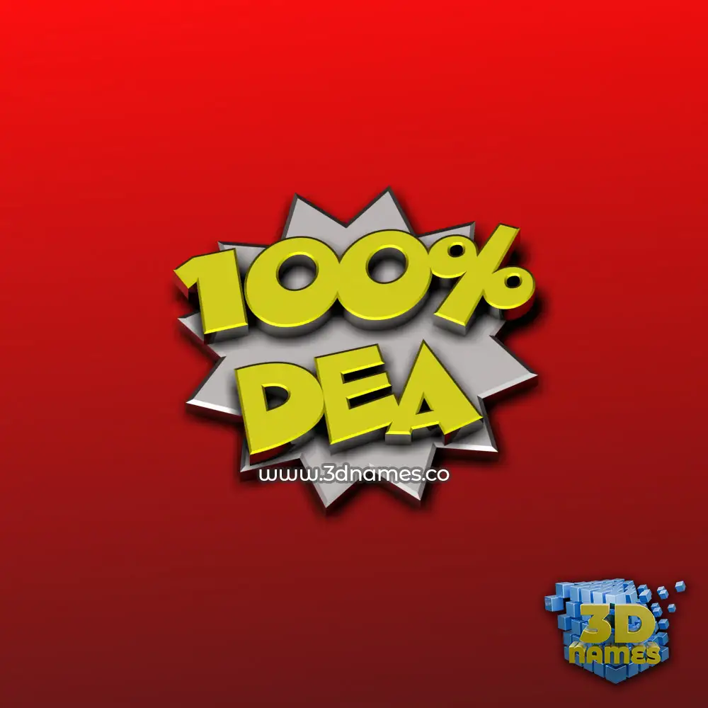 dea in 100 Percent style - 3D name wallpaper