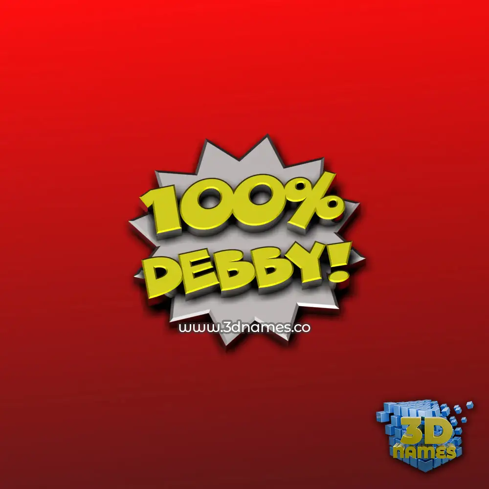 debby in 100 Percent style - 3D name wallpaper