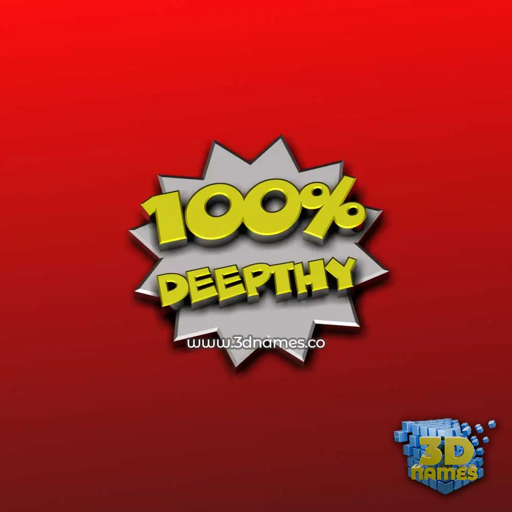 deepthy in 100 Percent style - 3D name wallpaper