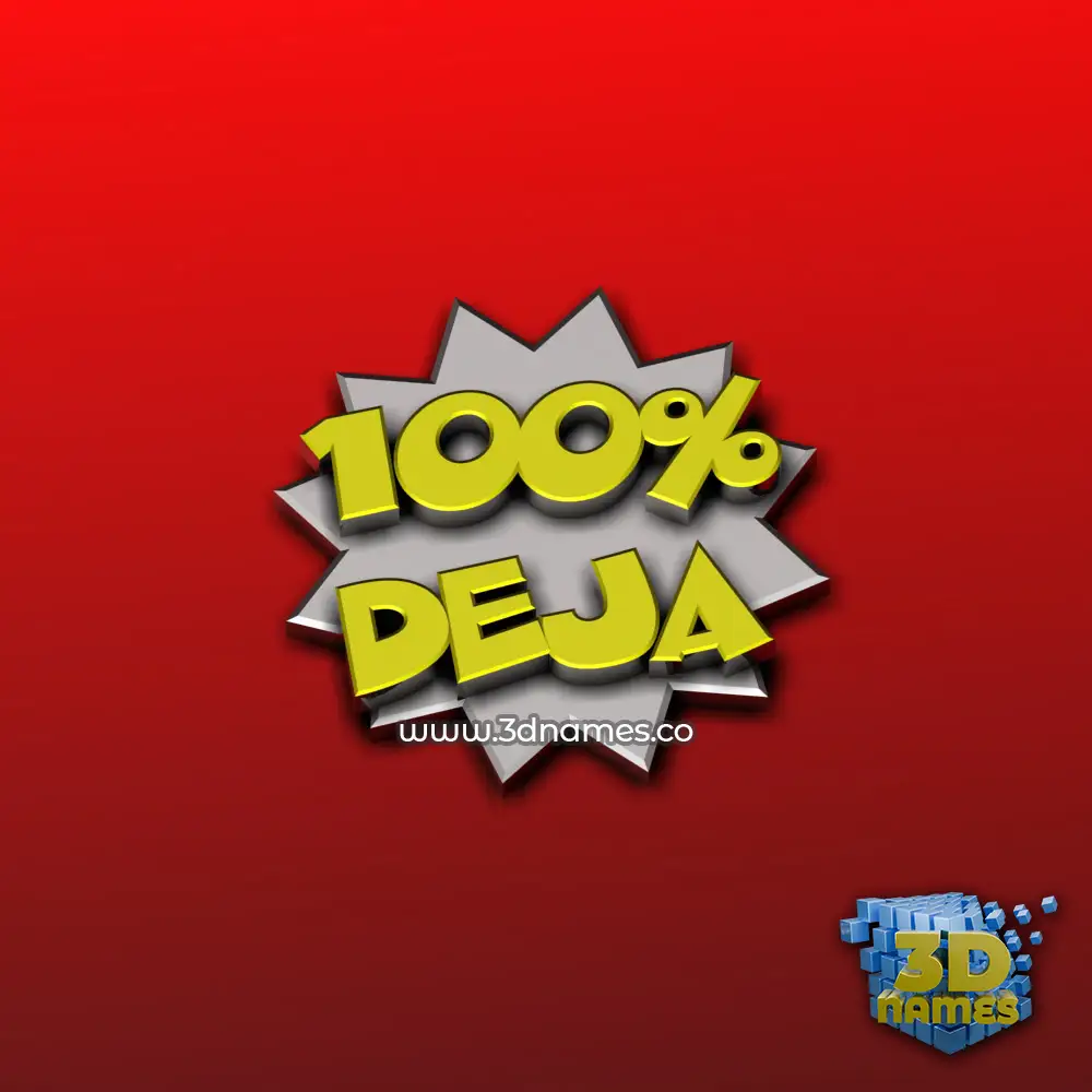 deja in 100 Percent style - 3D name wallpaper
