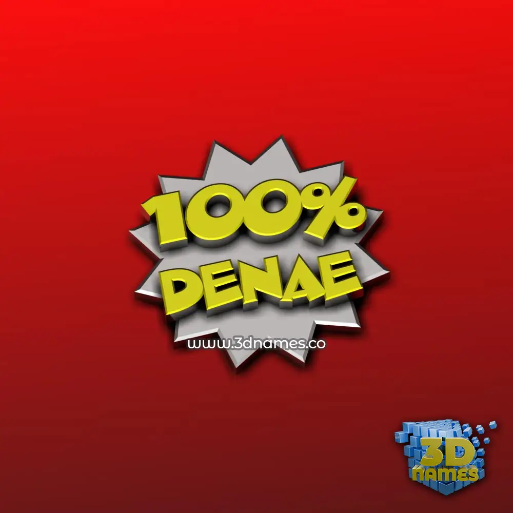 denae in 100 Percent style - 3D name wallpaper