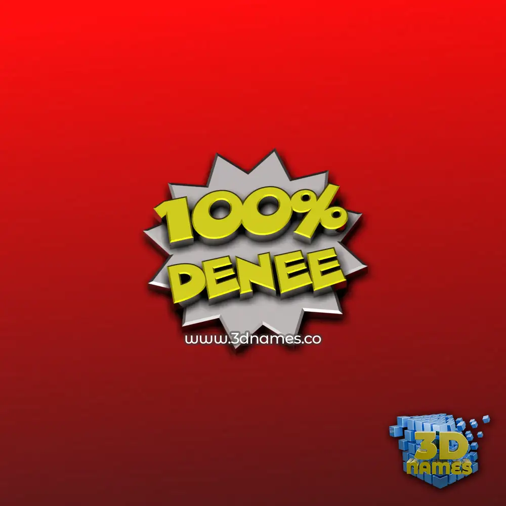 denee in 100 Percent style - 3D name wallpaper