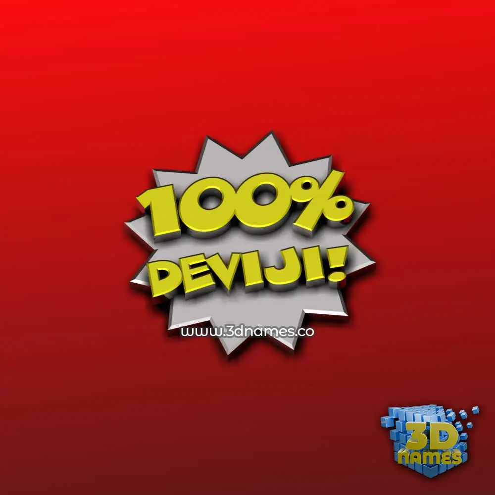 deviji in 100 Percent style - 3D name wallpaper
