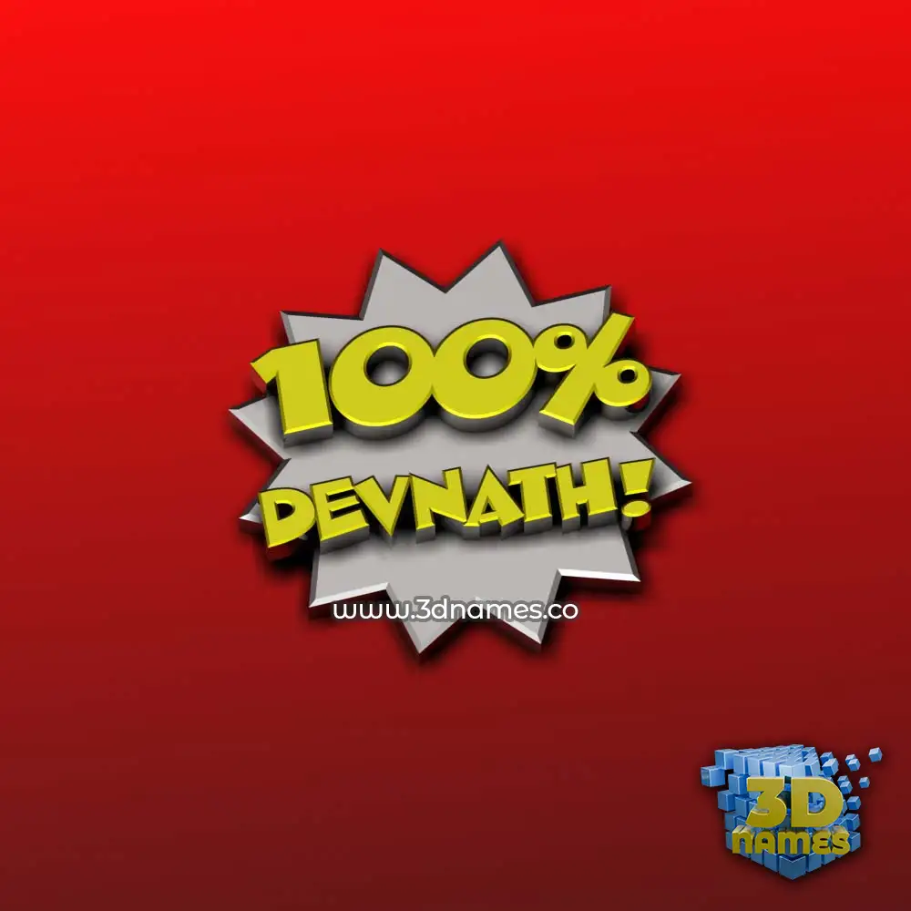devnath in 100 Percent style - 3D name wallpaper