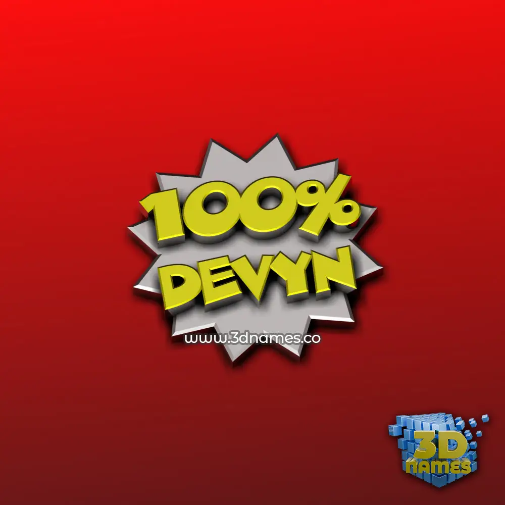 devyn in 100 Percent style - 3D name wallpaper