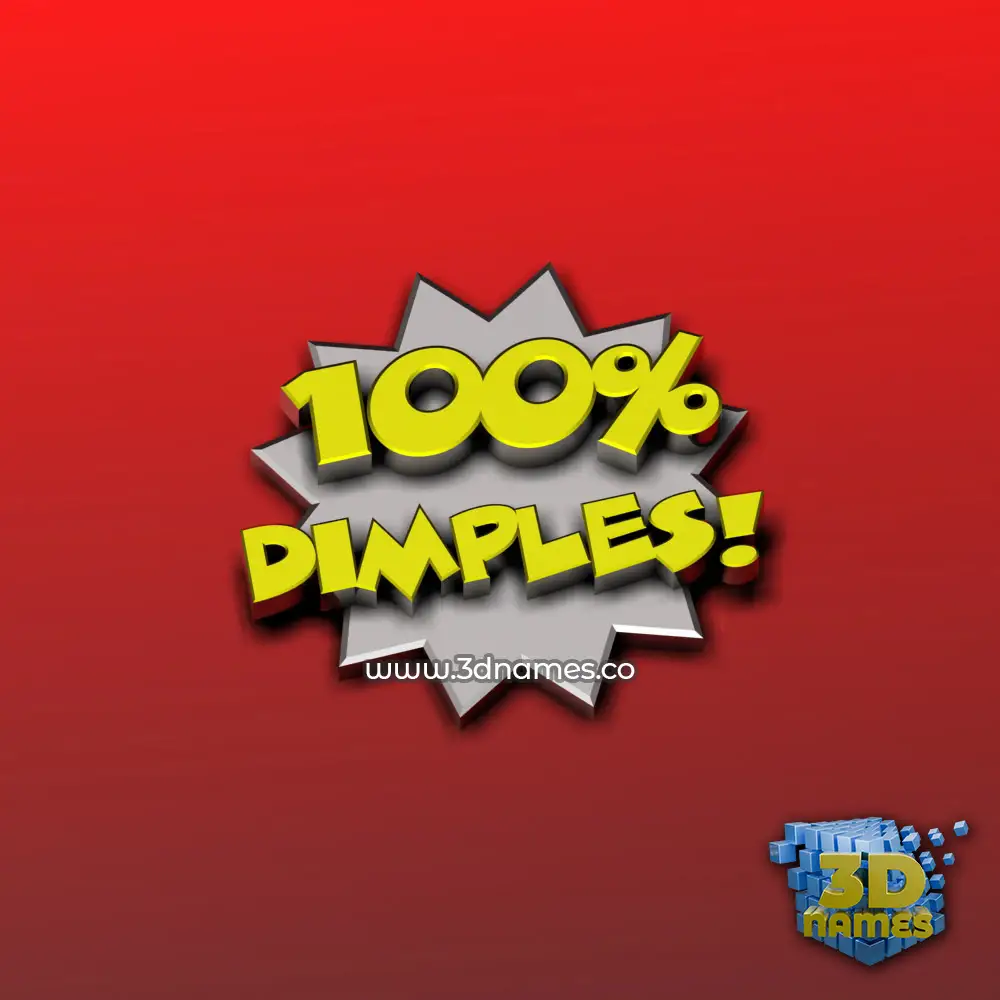 dimples in 100 Percent style - 3D name wallpaper