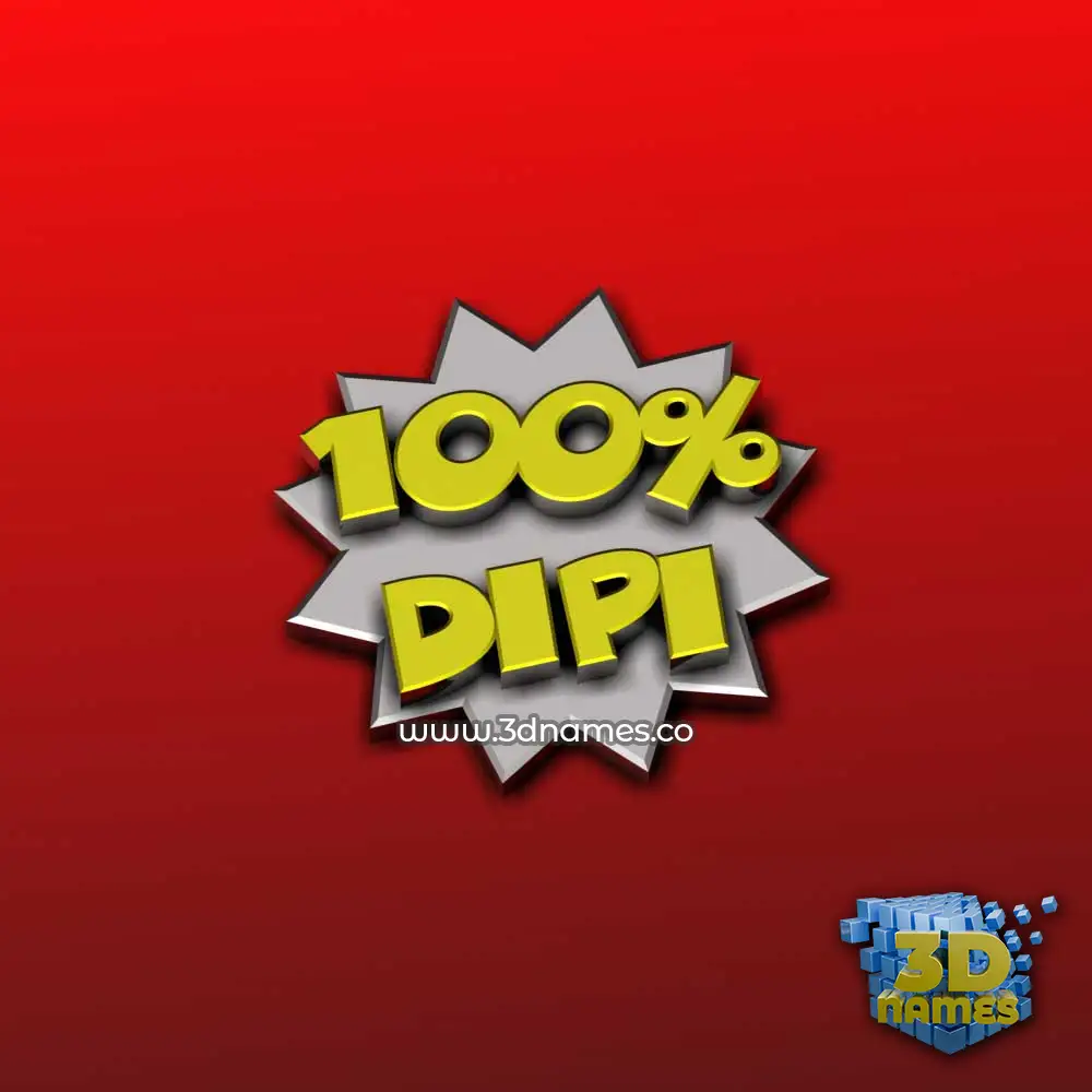 dipi in 100 Percent style - 3D name wallpaper