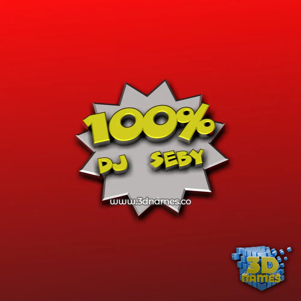 dj   seby in 100 Percent style - 3D name wallpaper