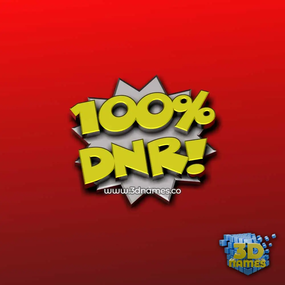 dnr in 100 Percent style - 3D name wallpaper