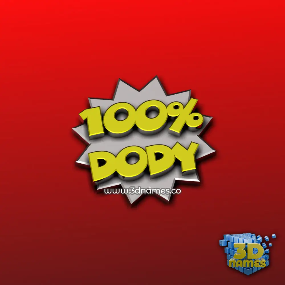 dody in 100 Percent style - 3D name wallpaper