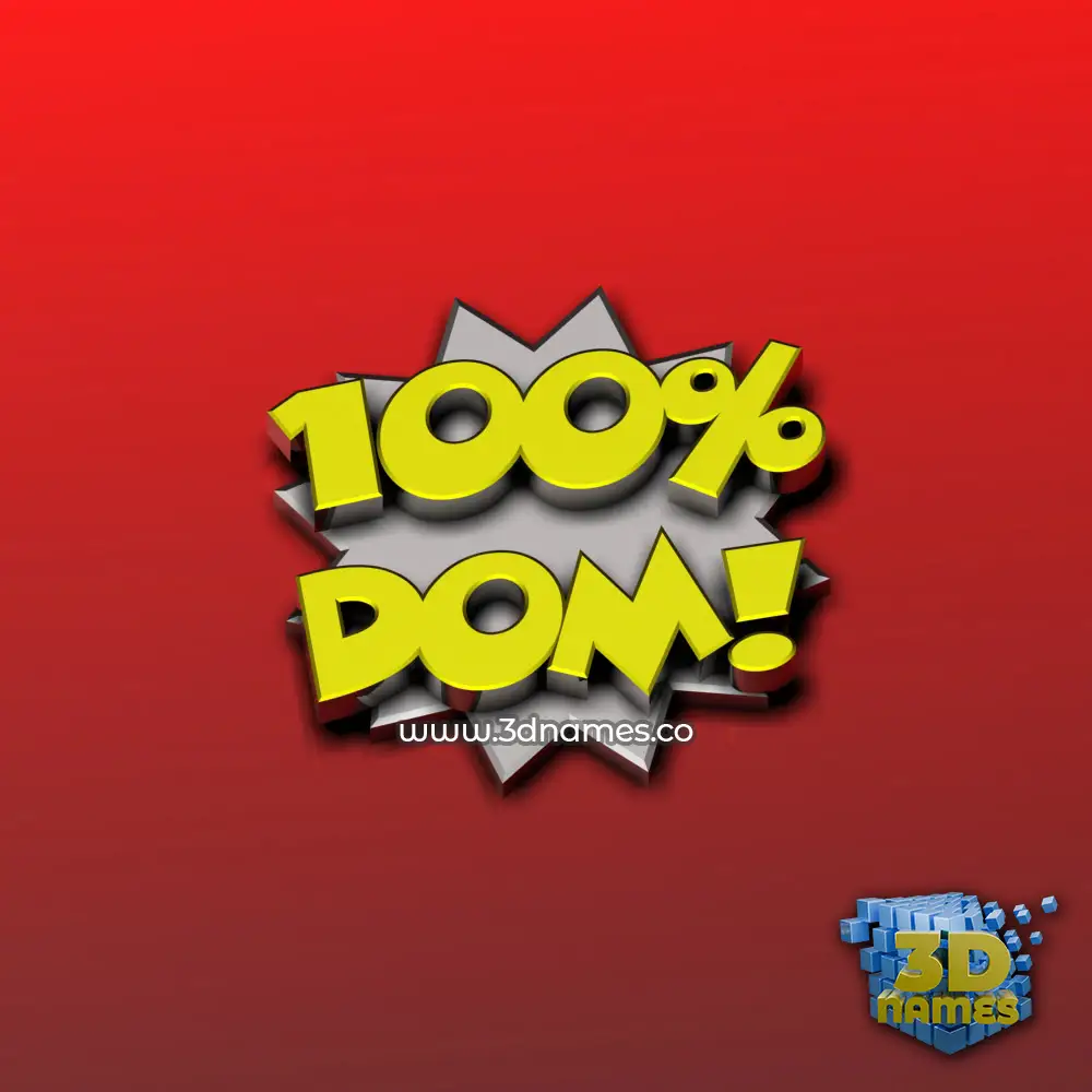 dom in 100 Percent style - 3D name wallpaper