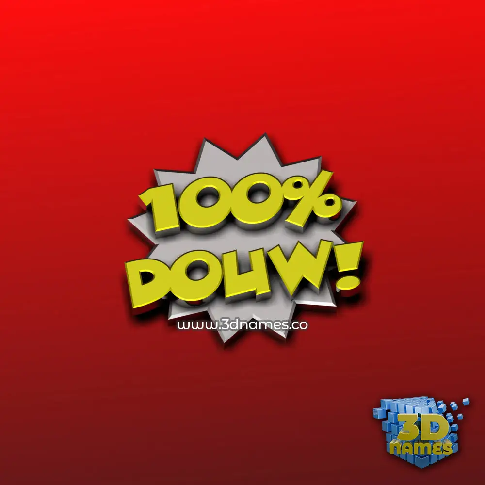 douw in 100 Percent style - 3D name wallpaper