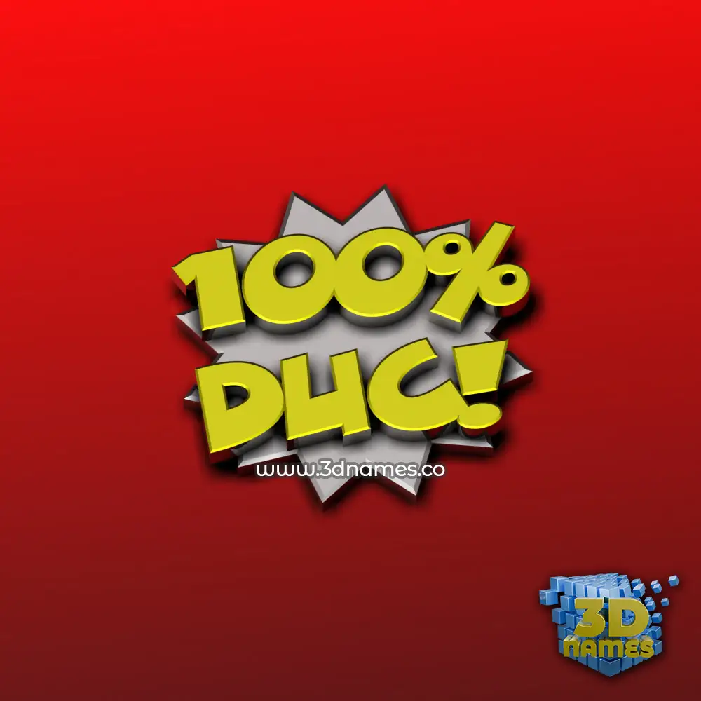 duc in 100 Percent style - 3D name wallpaper