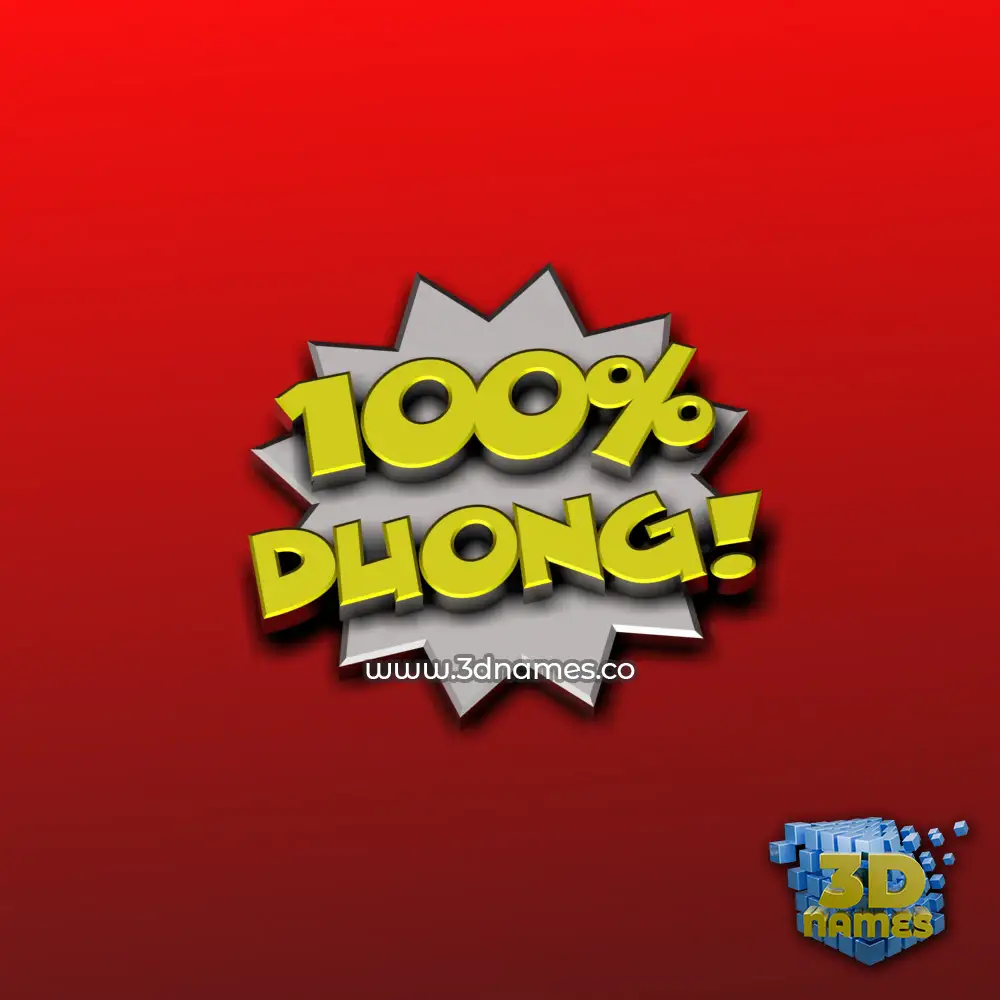 duong in 100 Percent style - 3D name wallpaper