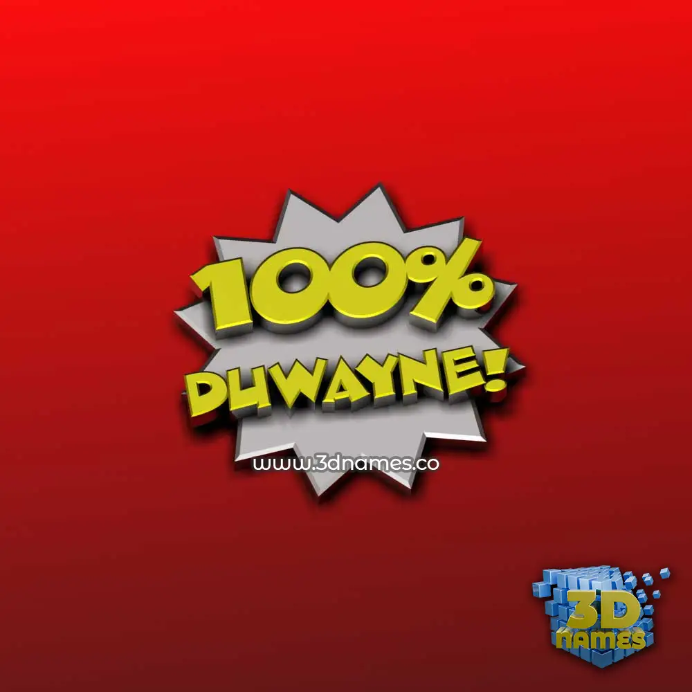 duwayne in 100 Percent style - 3D name wallpaper