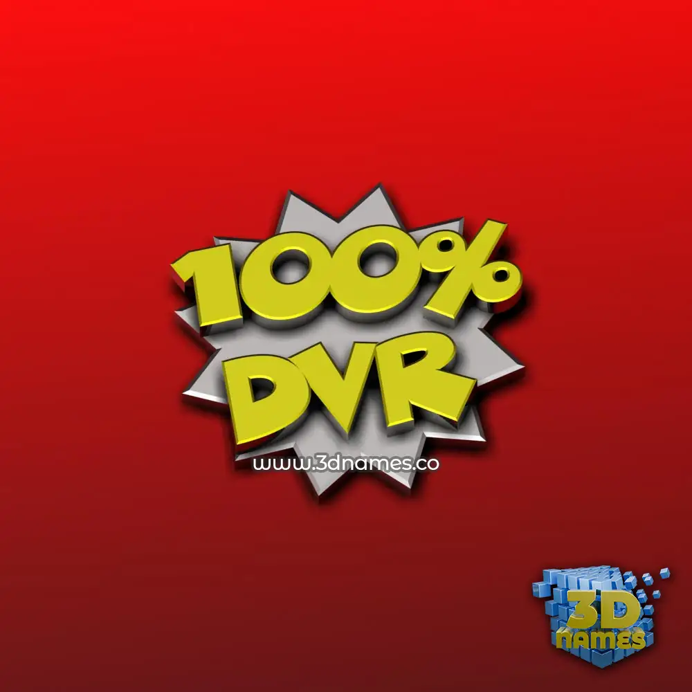 dvr in 100 Percent style - 3D name wallpaper