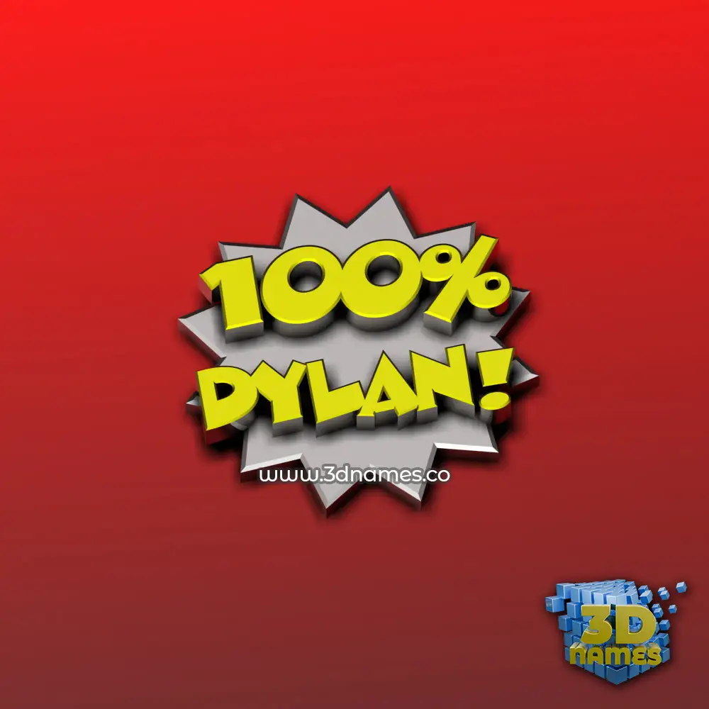 dylan in 100 Percent style - 3D name wallpaper
