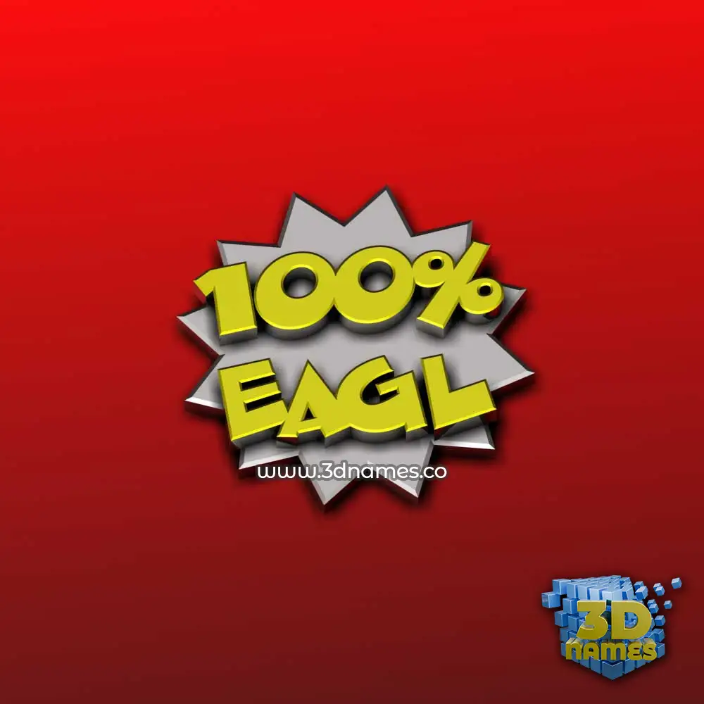 eagl in 100 Percent style - 3D name wallpaper