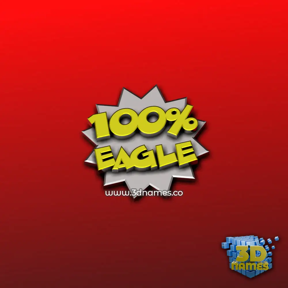 eagle in 100 Percent style - 3D name wallpaper