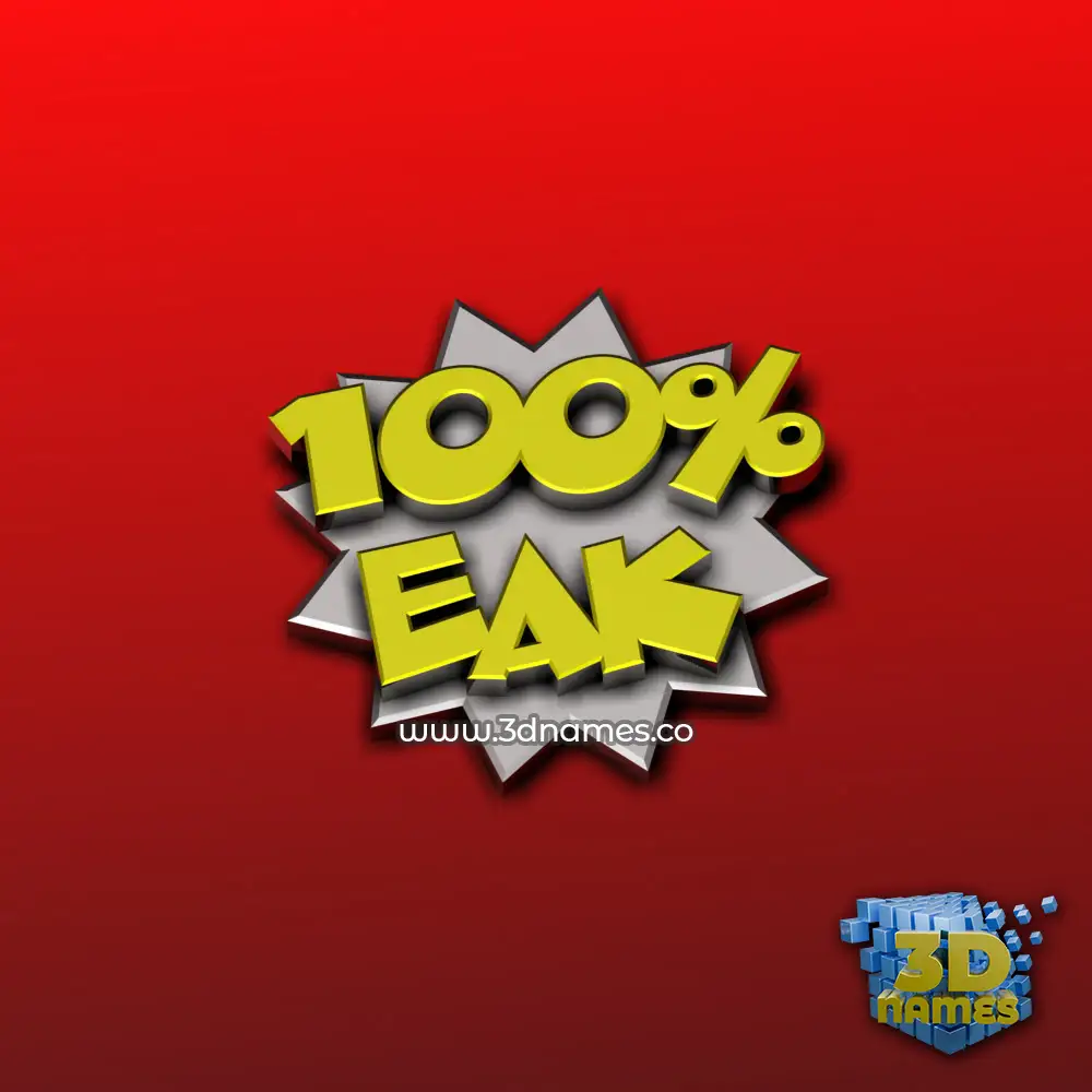 eak in 100 Percent style - 3D name wallpaper