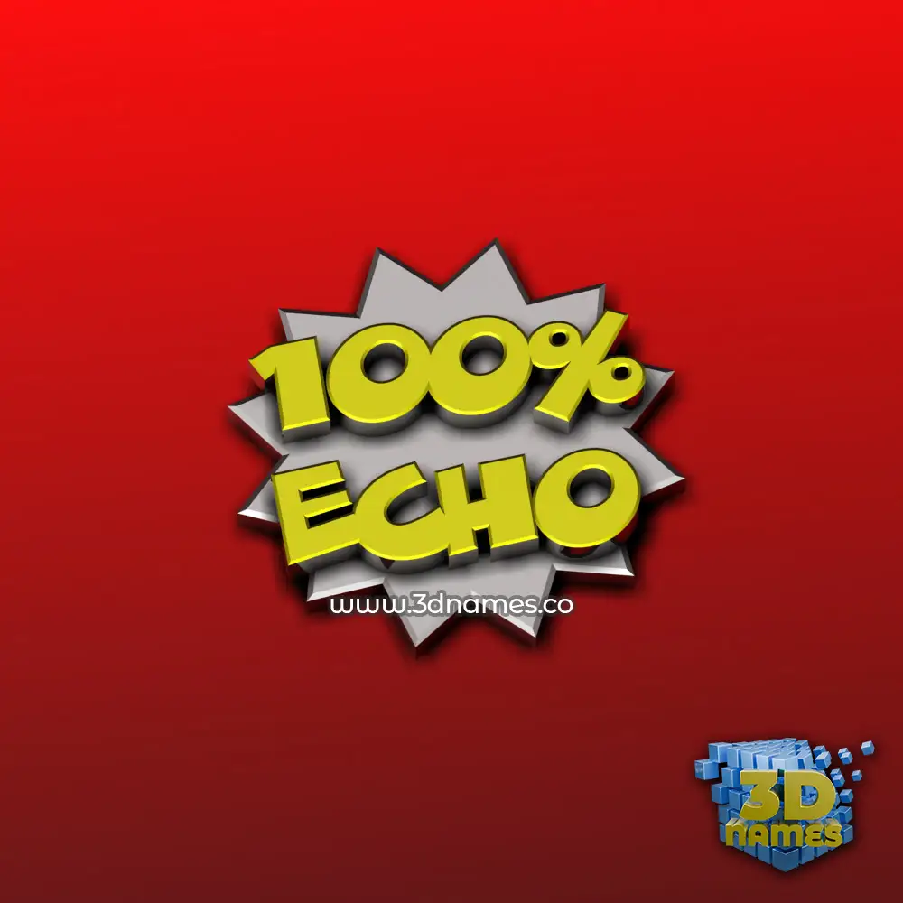 echo in 100 Percent style - 3D name wallpaper
