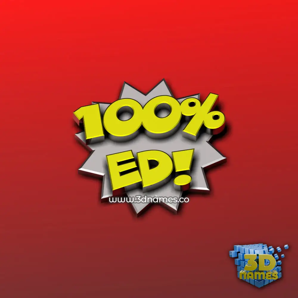 ed in 100 Percent style - 3D name wallpaper
